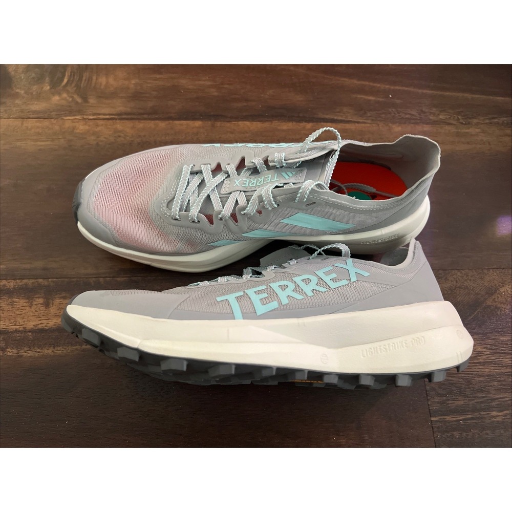New Adidas Womens Terrex‎ Arabic Speed Trail Running Shoes Size 7.5 Gray Blue
